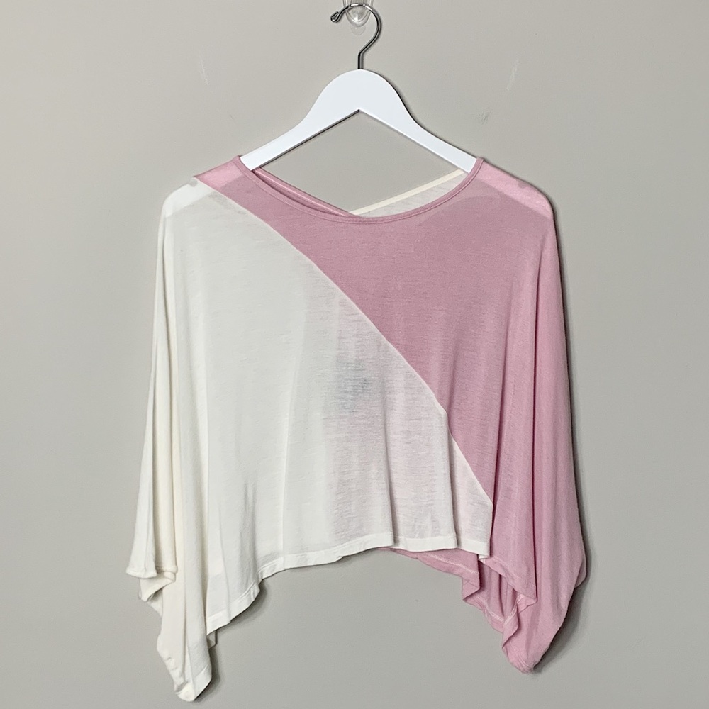 Tela Colorblock Crop Pink/Ivory